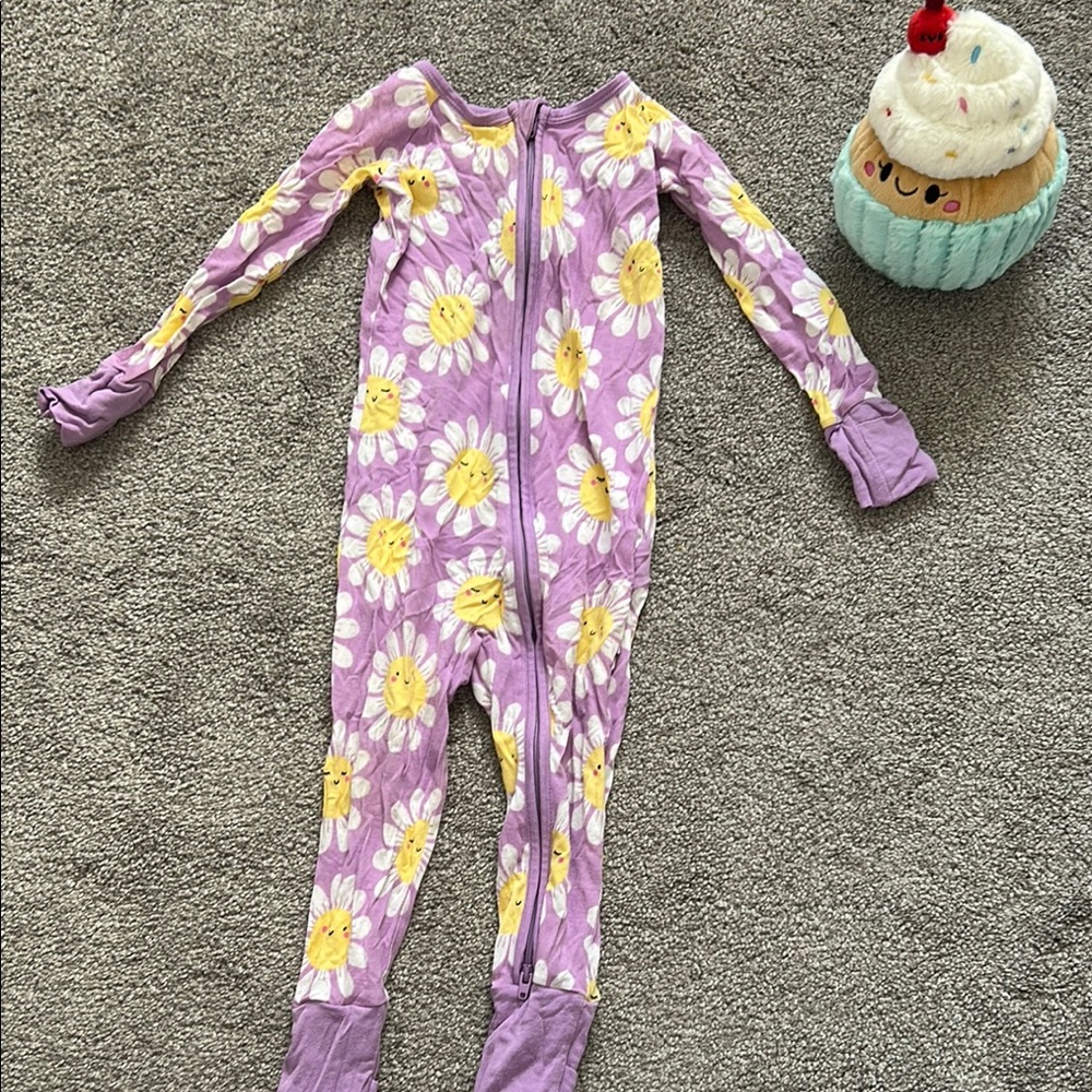 Little Sleepies Purple and Yellow Footies One Piece